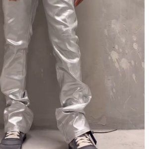 NYRVA METTALIC FLARE PANTS